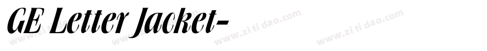 GE Letter Jacket字体转换